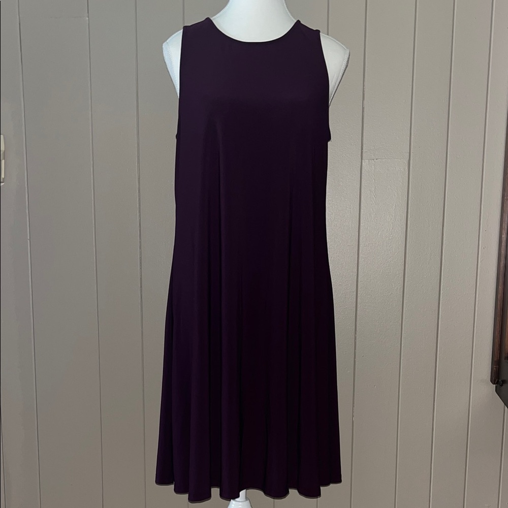 NWOT - Anne Klein Plum Sleeveless Knee-length Dress - Size 10